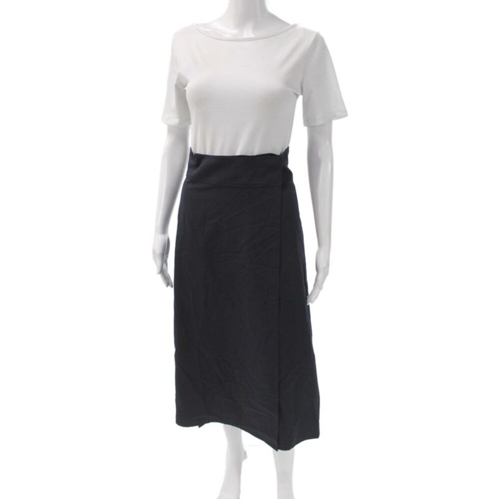 Soeur Women Wrap Midi Skirt Black Zip Size 34